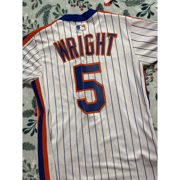New York Mets David Wright Pinstripe Baseball jersey - Size: Small - Picture 6 of 10